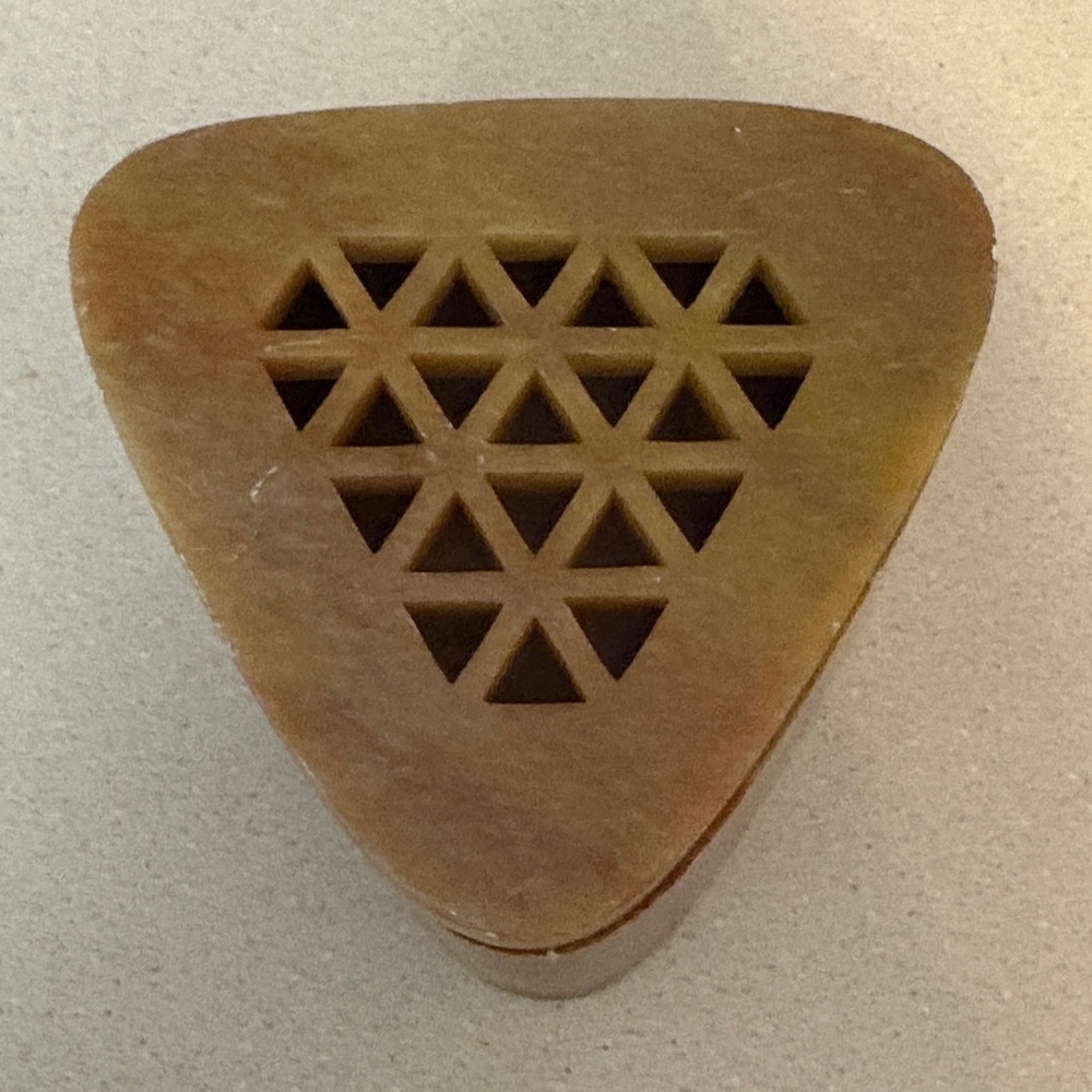 Vintage Large Triangular Soap Stone Trinket Box or Incense Container India 1990